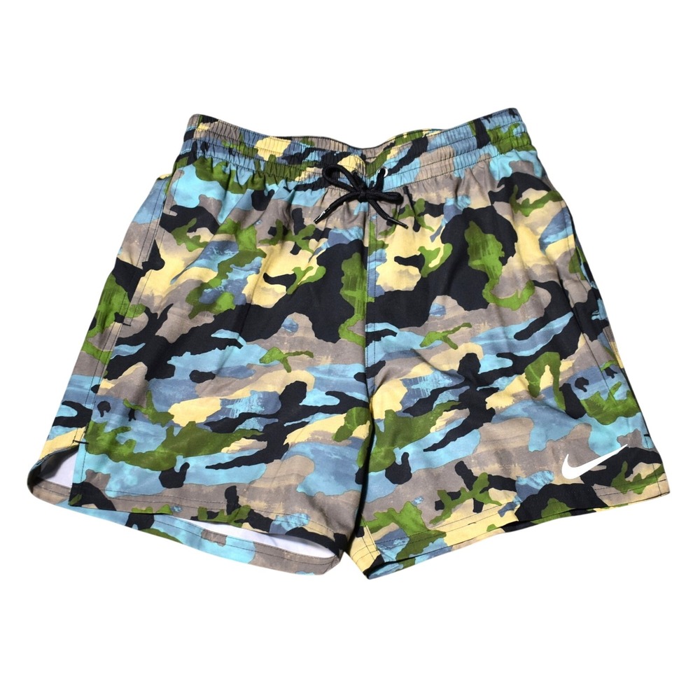 Nike Lined Swim Trunks Four-Way Stretch Multicolor Camo Men's Small NESSE548-001